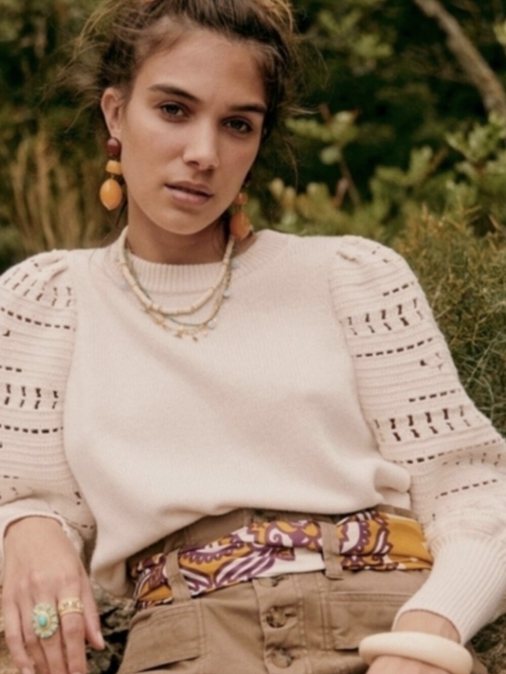 Sezane Orion Jumper Ecru Xl Nwot